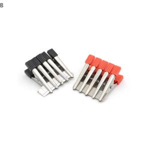 BJ🔩🔧🔗 10pcs ALLIGATOR คลิปยานพาหนะทดสอบแบตเตอรี่คลิปนำ probes 32mm สีแดง + สีดำ