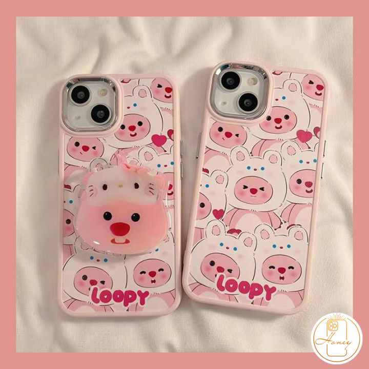 Cute Pink Loopy Case Compatible for IPhone 11 13 15 12 14 Pro Max