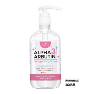 Precious Skin Thailand Alpha Arbutin 3Plus 10x Whitening Booster Collagen Body Serum / Serum Badan 500ml