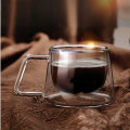 Gelas Cangkir Kopi Double Glass Coffee Mug 200ml. 