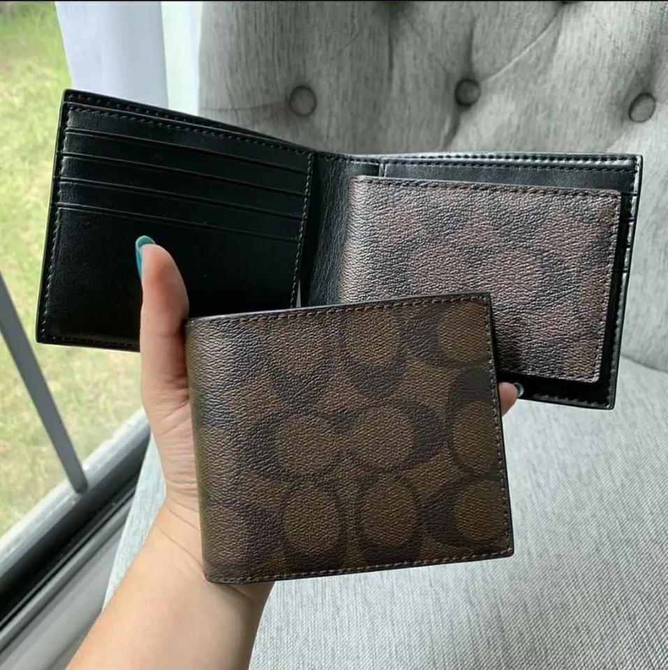 Coach brown discount mens wallet