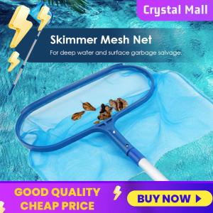 COD [Free Shipping] Swimming Pool Skimmer Net w/Telescopic Pole Ponds Cleaning Debris Leaf Rake