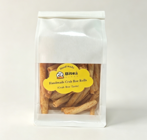 Bitea Bites Crab Flavor Rolls/Crab Roe Crispy Rolls /Seafood Crispy Rolls/Crispy Office Snacks