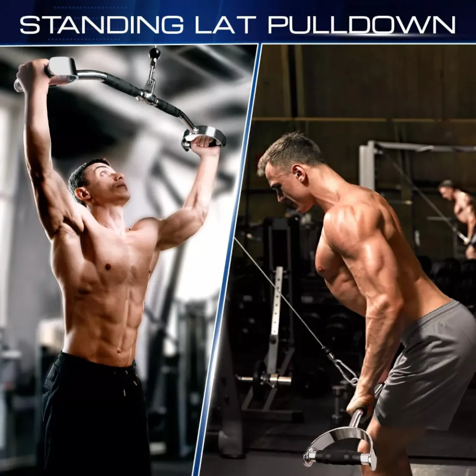 Melatih Otot Back Up Workout Cable Cross Attachment Exercise Gym