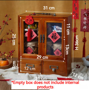 Retro wooden Chinese-style storage box creative gift annual meeting souvenir hand-held gift box high-end wooden storage box