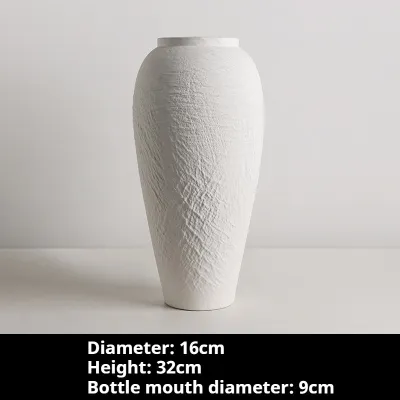 Povasa Wabi Sabi Vase Textured Stone Design High Quality Home Decoration Living Room Flower Arrangement TV Cabinet Hotel Ornamental Piece