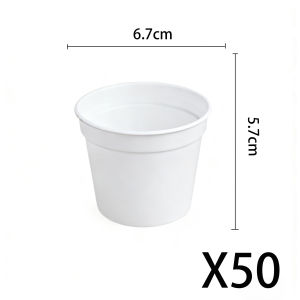 100/50Pcs Cactus and Succulent Flower Desk Pot Cute Mini Taho Round Corrugated Pots For Home Gardening