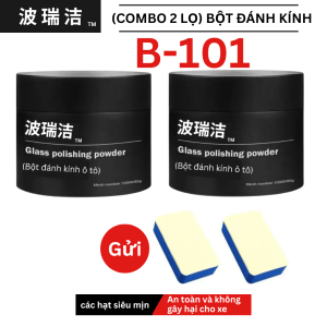 (Combo 2 lọ + 2 bàn chải) HAINAI Bột đánh bóng kính ô tô Tẩy Dầu Phim Cho Kính Ô Tô tẩy đèn pha
