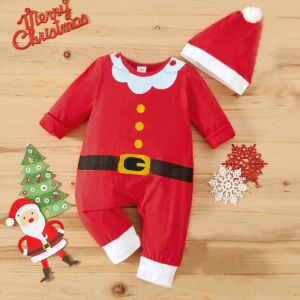 Jumpsuit Santa Bayi Jumper Santa Bayi Baju Bayi Santa Baju Natal Bayi Santa