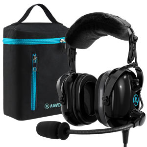 Pilot Aviation Headset with Passive Noise Cancellation PNR Aviation Headset with Comfortable Ear Pads and Flexible Microphone General Aviation Headset for Student PilotsFor Christmas Gift