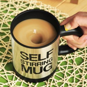 Gelas Aduk Otomatis Automatic Self Stirring Coffee Cup - Silver