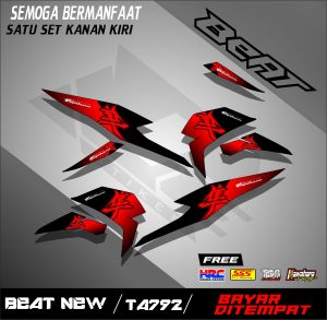 STRIPING VARIASI STIKER BEAT NEW 2020 (TA792) STICKER MOTOR RACING SEMI FULL VARIASI STIKER KEREN