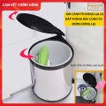 Thùng rác tròn gắn cánh tủ bếp dung tích 14 lít. 