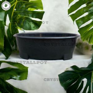 Pot Bunga Tanaman Bonsai Oval 50 Cm Hitam Bahan Tebal - BONSAI OVAL 10 HITAM