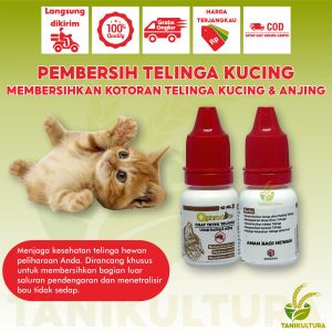 Obat Tetes Telinga Kucing Pembersih Telinga Mencegah Bakteri Jamur Mengatasi Infeksi Gatal Iritasi Radang Telinga