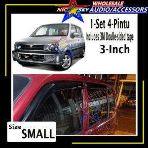 (4 PCS) Best Quality Air Press Window PERODUA KENALI DOOR VISOR 1SET 4PCS (With 3M adhesive tape)