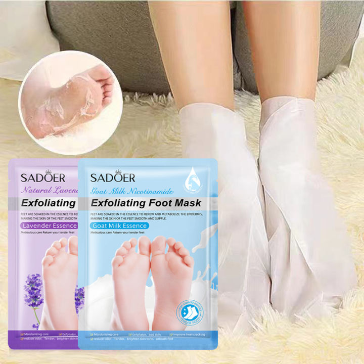 1 Pair Lavender Foot Peeling Mask Remove Dead Skin Feet Peel Softening