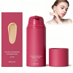 Color Changing Foundation Korean Foundation For Mature Skin Automatically Adjusts Makeup Application Blurs Imperfections and Fine Lines All Skin Types (1 Bottle)