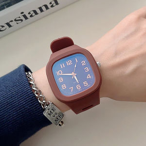 Korean fashion square womens watch waterproof silicone pointer watch student sports womens watch⚡PH deliveryIn stock⚡