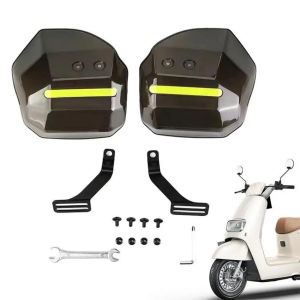 Universal Motorcycle Handlebar Handguard With Reflective Tapet Wind and Waterproof Hand Guard Shield1 Pair