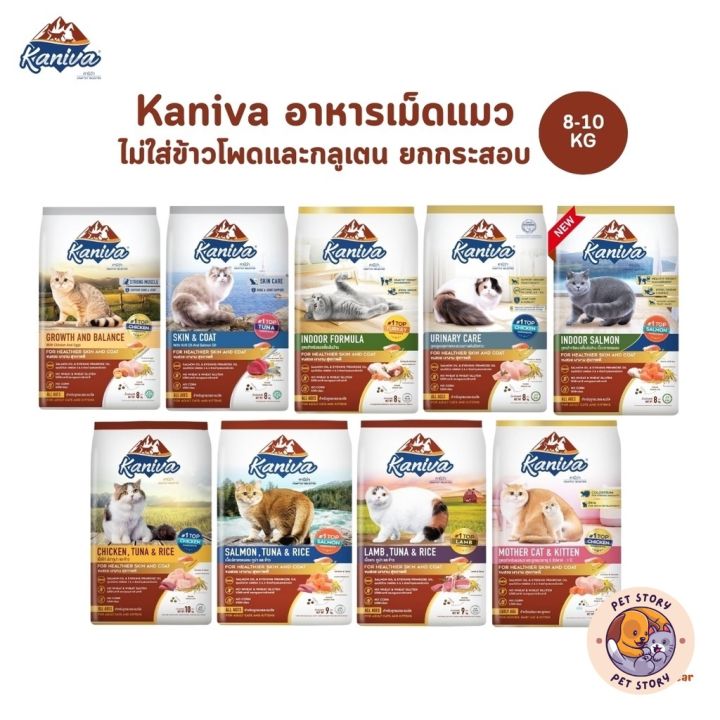 Kaniva อาหารเม็ดแมว โซเดียมต่ำ บำรุงขน ยกกระสอบ
