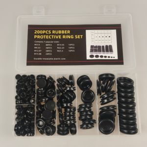 200PCS Rubber Grommet Firewall Hole Plug Retaining Ring Set For Cylinder Valve Water Pipe