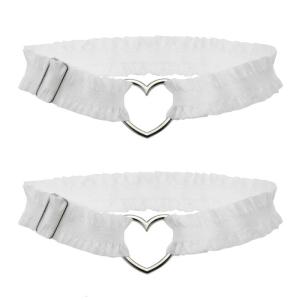 Punk Leg Garters Lace Ruched Leg Band for Women Unique Party Costume Accessory Lingerie Thigh Chain Leg Garter