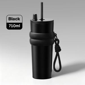 316 Stainless Steel Straw Cup Large Capacity Car Cup Portable Straw Thermos Cup For Outdoor Hiking Hot/Cold Tumbler PhIeo