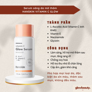 Serum sáng da mờ thâm 30ml Hanskin Vitamin C Glow
