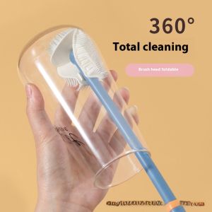 KS 360° ล้างแก้วน้ำ แปรงแก้ว แปรงล้างแก้ว แปรงล้างขวด ฟองน้ำล้างแก้ว ฟองน้ำล้างขวด แปรงทําความสะอาด อเนกประสงค์ ล้างถ้วย คอมโบ กำจัดคราบ