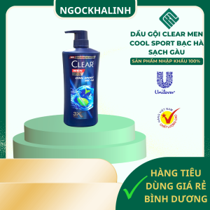 Dầu gội Clear Men Cool Sport Bạc Hà sạch gàu 630g