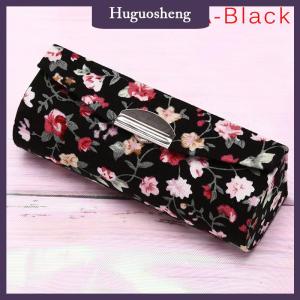 [huguosheng] Hộp đựng son môi hộp đựng thêu hoài cổ thiết kế hoa kèm gương hộp đóng gói