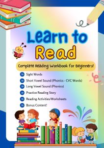 100 Page - Early Reading Workbook for Kids | Phonics CVC Words Rhyming Activities Writing Practice & Worksheets (Ages 4–7)