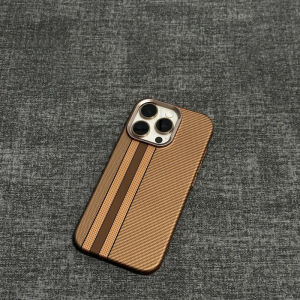 Abstract Mountain Peak Grid Case Cover for iPhone 17 16 15 Pro Max Carbon Color Hard Camera Metal Frame Protector Funda