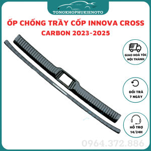 Chống trầy cốp trong ngoài xe innova Cross 2023-2025 đến nay Carbon Cao Cấp