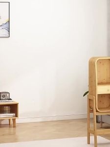 LZ-Home Simple Bookcase Storage Shelf Floor to Floor Creative Solid Wood Net Red Bookcase Simple Living Room Multi story Wall Storage Cabinet