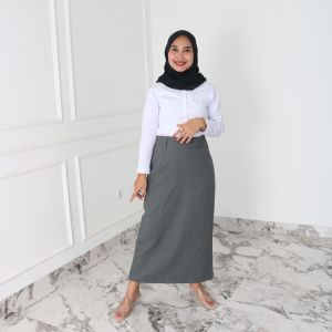 Rok Span Rempel Panjang l Rok Kantor Wanita