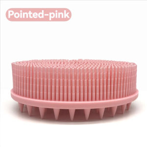 2 in 1 Soft Silicone Exfoliating Brush Cleanser Manual Body Cleansing Scrubber Shower Gentle Massage Bath Brush Cleaning Tool