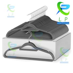 【Ready Stock】50pcs Velvet Hanger BEIGE IVORY Elegant Design【3 Colors to choose From】