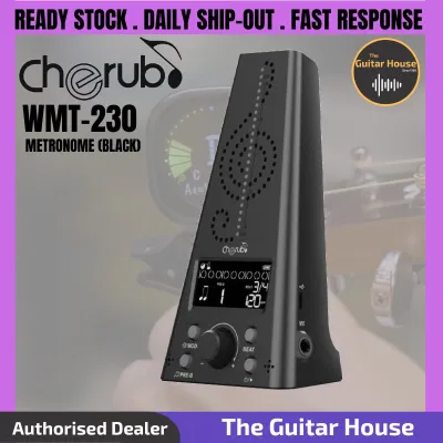 Cherub WMT-230 Rechargeable Digital Metronome And Electronic Chromatic Tuner For Piano Violin Guitar Drum - Black