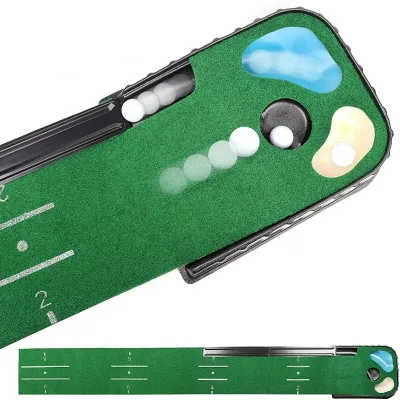 Pgm Golf Trong Nhà Đặt Mat Putter Huấn Luyện Viên Màu Xanh Lá Cây Thảm Thực Hành Đặt Bóng Trở Lại Thảm Pm005