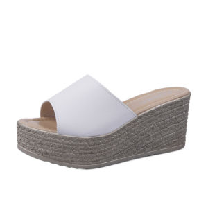 [Free Shipping] WomenS Wedge Sandals Summer Platform Slippers Thick-Soled Beach Sandals Fashionable High-Heeled Outdoor Shoes