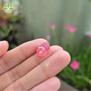 Q1033 Charm mặt nhẫn tỳ hưu thiên lộc mini các loại Moonstone Aquamarine TA Tím Dâu Hồng Tóc Vàng - Phong Thuỷ TUDO