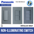 Panasonic Metallic Gray Refina Series 1 Way Switch Set 1 2 or 3 Gang or Blank Plate. 