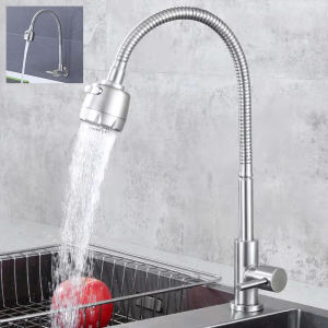 [COD & STOCK & Local ship]TAIWAN 304 Stainless Steel Kitchen Faucet Wall Counter Mount SUS304 Sink Tap