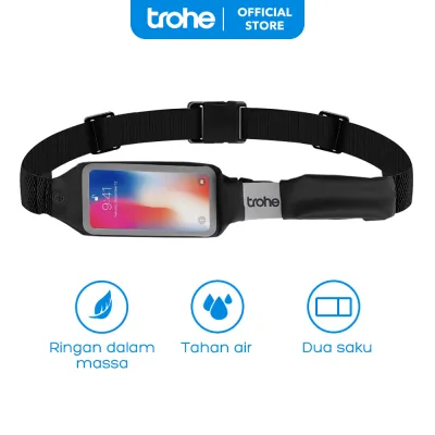 Trohe​ Tas Ikat Pinggang Lari Water Proof 1 Kantung Go Belt Running Belt Tas Lari Tas Olahraga Tas