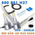 01 bóng đèn LED pha gầm ô tô chân 880 881 H27 C6 siêu sáng 12v 36W. 