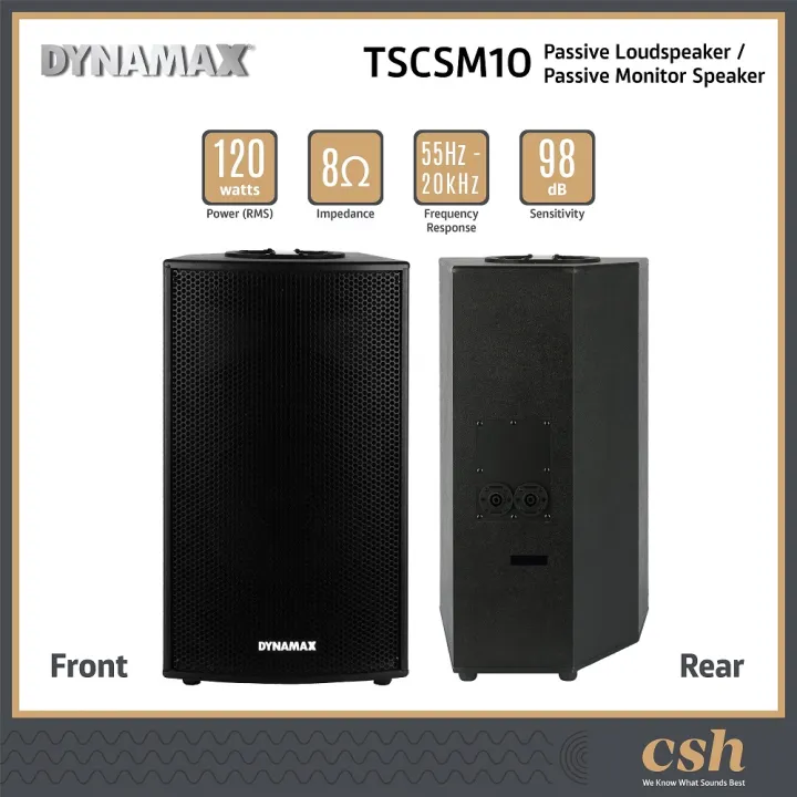 DYNAMAX TSCSM10 10" 2-WAY Passive Loudspeaker 1 Pcs