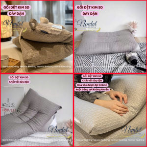 ⚜️CAO CẤP⚜️Gối Dệt Kim 5D Nhập Khẩu Massage Cổ Lưu Thông Máu Huyết Êm Ái Đàn Hồi _ Nemtot Bedding