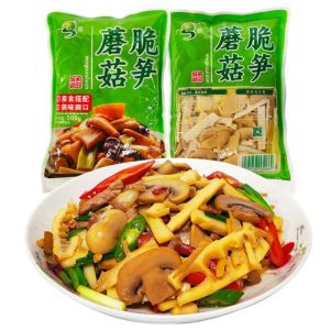 Instant Mushroom Crispy Bamboo Shoots 500g Pickled Vegetables 即食蘑菇脆笋500g腌制蔬菜